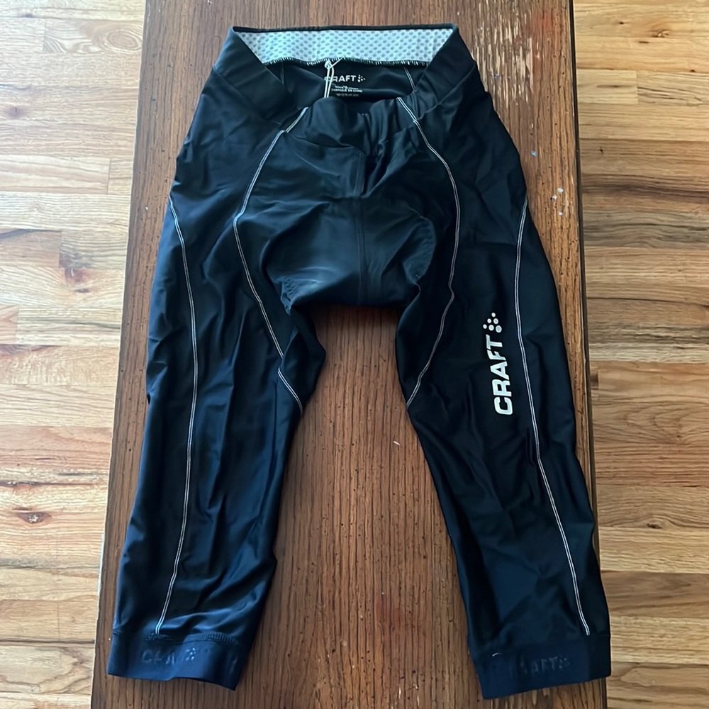 Womens 3/4 length padded bike shorts